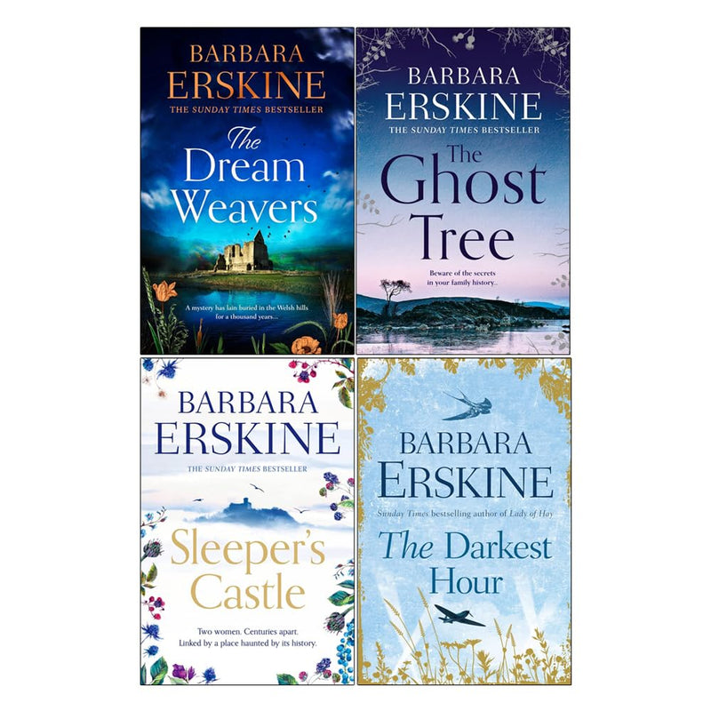 Barbara Erskine Collection 4 Books Set (The Dream Weavers, The Darkest Hour, Sleeper's Castle, The Ghost Tree) - The Book Bundle