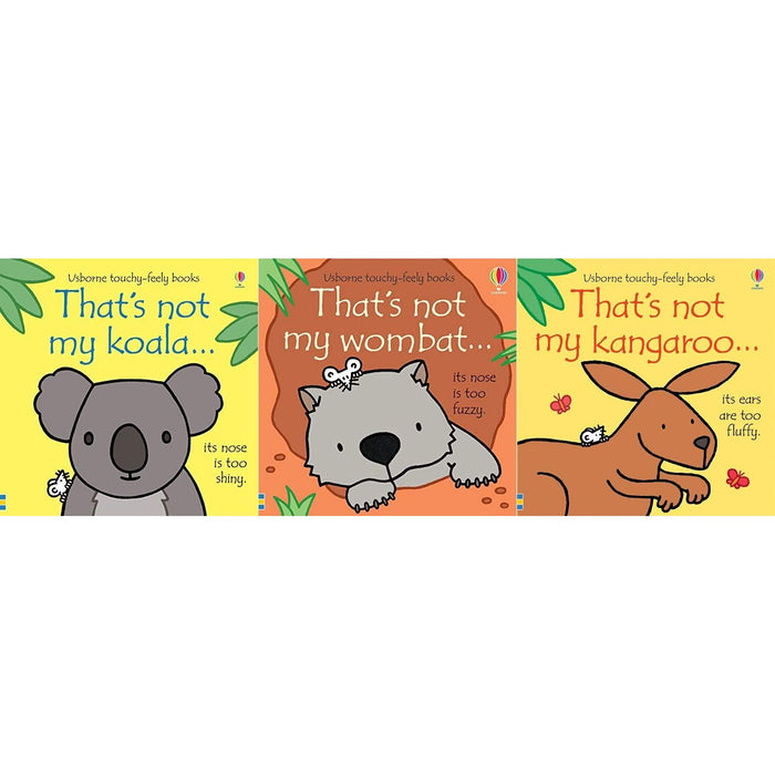 Touchy-Feely Australian Animals 3 Book Set: That's Not My Koala, Wombat, Kangaroo - The Book Bundle