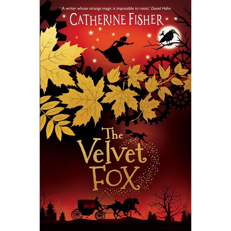 Set of three Catherine Fisher Firefly Press books from The Clockwork Crow series, including The Clockwork Crow, The Velvet Fox, and The Midnight Swan.