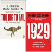 Andrew Ross Sorkin 2 Books Collection Set (1929 (HB) & Too Big to Fail) - The Book Bundle