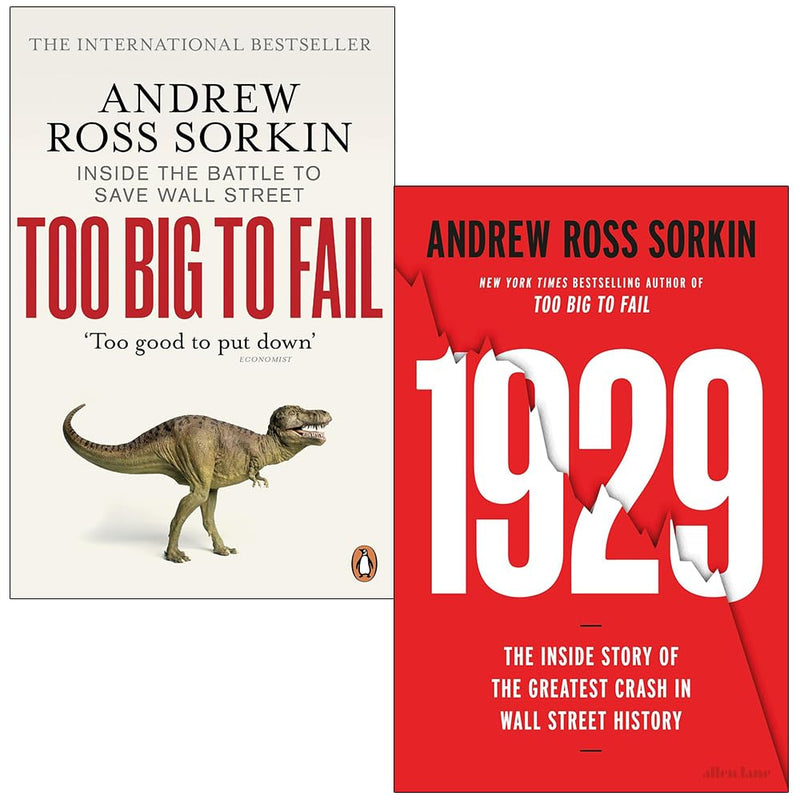 Andrew Ross Sorkin 2 Books Collection Set (1929 (HB) & Too Big to Fail) - The Book Bundle