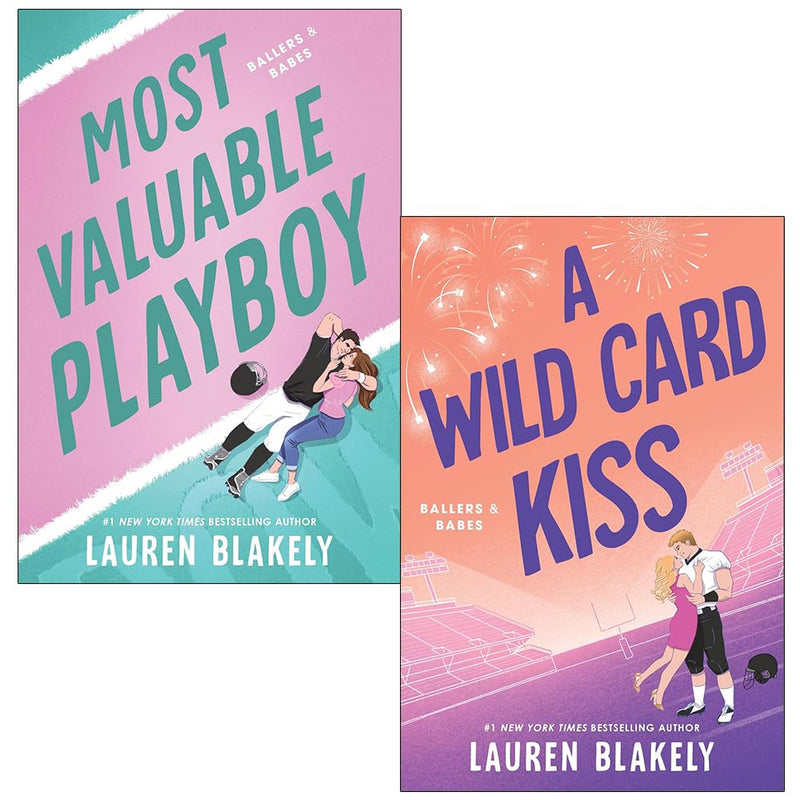 Ballers and Babes 2 Books Collection Set by Lauren Blakely, paperback fiction books featuring sports and romantic stories.