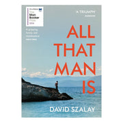 Vintage paperback set of "All That Man Is" and related reads by David Szalay, published by Jonathan Cape, UK edition.