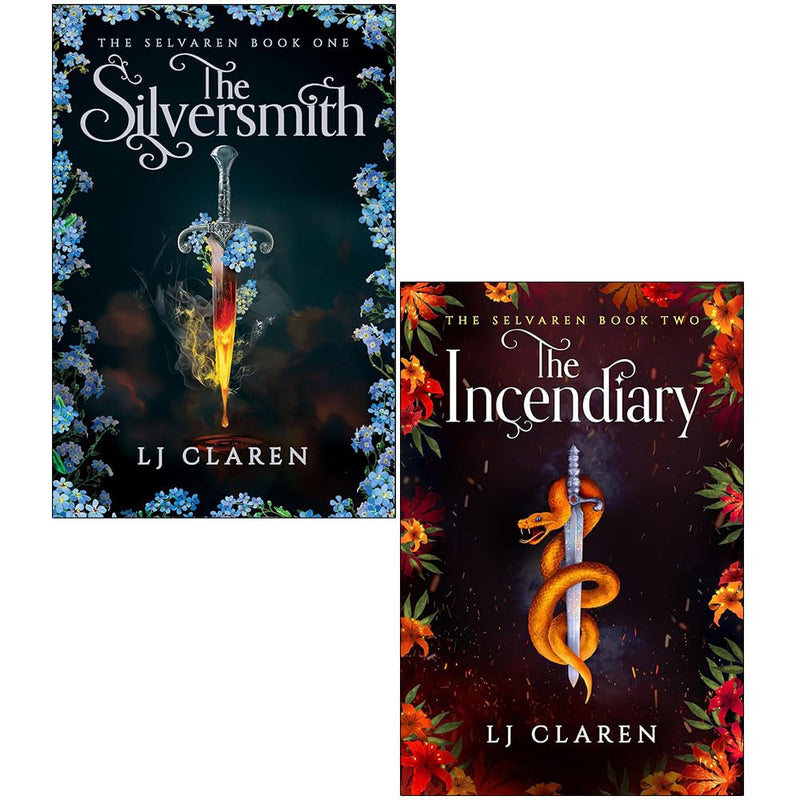 LJ Claren Selvaren Series 2 books collection set including The Silversmith and The Incendiary, paperback fiction by Bookouture Ltd