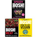 Speedy BOSH! [Hardcover], BOSH! Meat [Hardcover], BOSH How to Live Vegan By Henry Firth & Ian Theasby 3 Books Collection Set - The Book Bundle