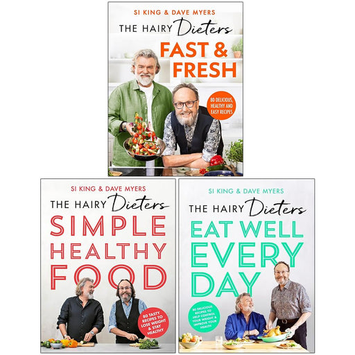 The Hairy Dieters Collection 3 Books Set By Hairy Bikers (The Hairy Dieters’ Fast & Fresh, Simple Healthy Food, Eat Well Every Day) - The Book Bundle