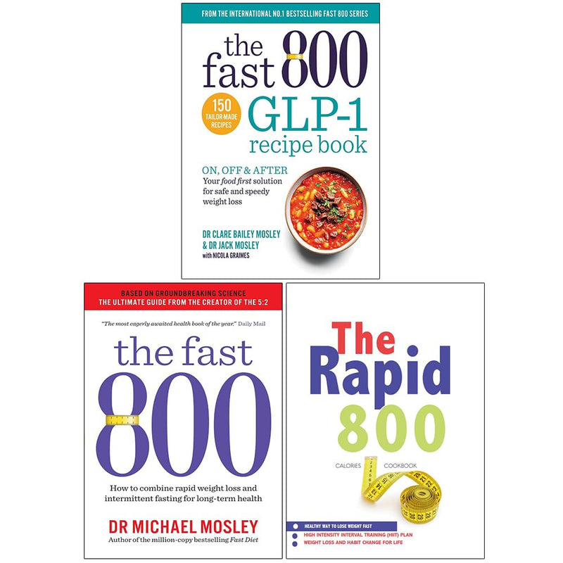 Fast 800 GLP-1 Recipe Book, Fast 800, Rapid 800 3 Books Collection Set by Clare Mosley - Non Fiction - Paperback