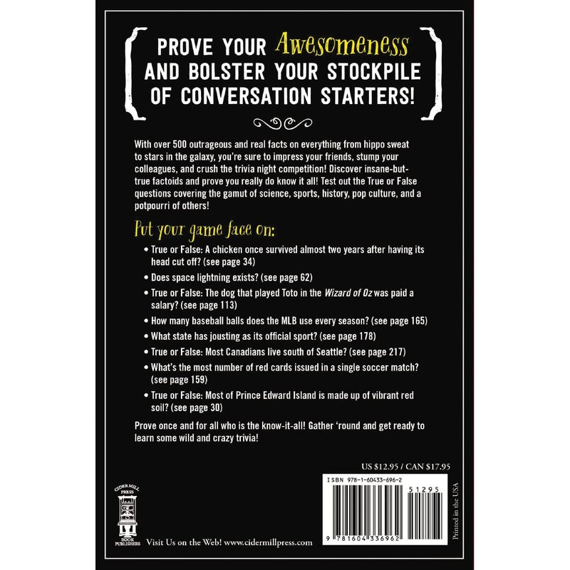 Cover image of "True Facts That Sound Like Bull" by Shane Carley, a paperback non-fiction book with bold title and colorful design.