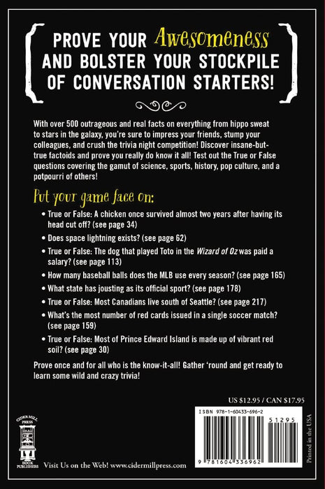 Cover image of "True Facts That Sound Like Bull" by Shane Carley, a paperback non-fiction book with bold title and colorful design.