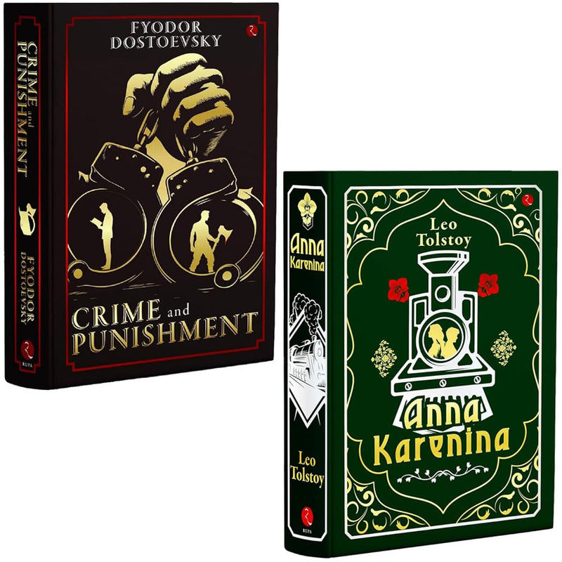 Crime and Punishment By Fyodor Dostoevsky & Anna Karenina By Leo Tolstoy 2 Books Collection Set - The Book Bundle