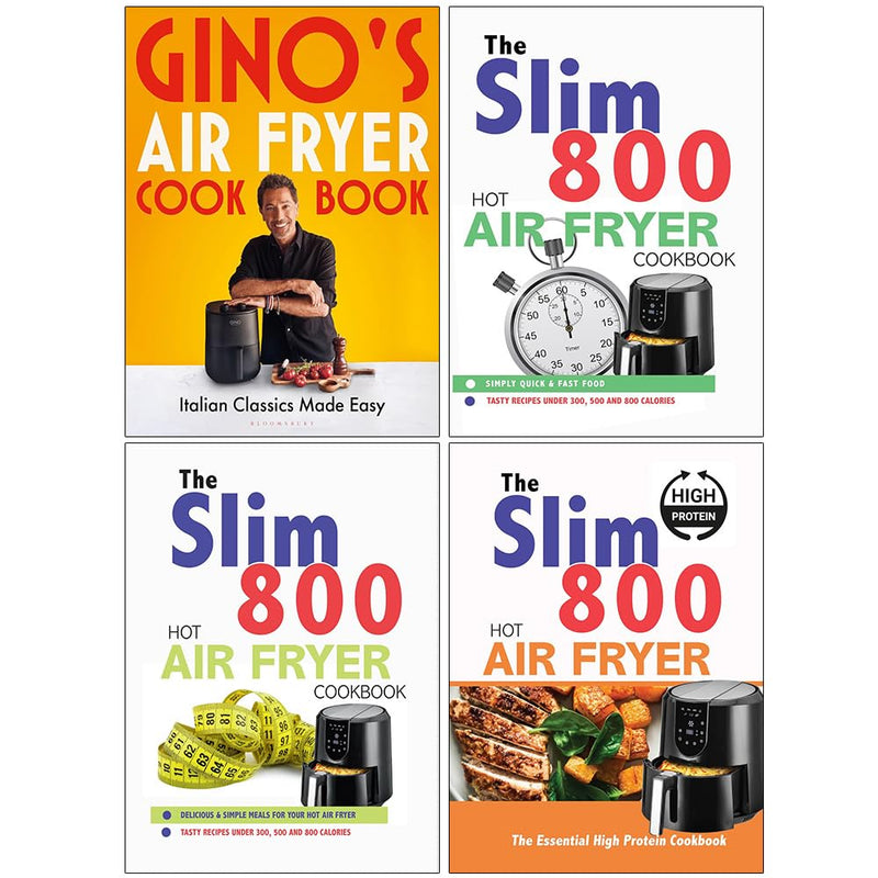 Gino's Air Fryer, The Slim 800, Hot Air Fryer , The Essential High 4 Books Set - The Book Bundle