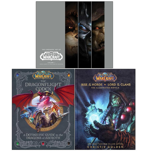 World of Warcraft 3 Books Collection Set - Fiction - Cinematic Art of Warcraft Volume 1 and Dragonflight Codex - The Book Bundle