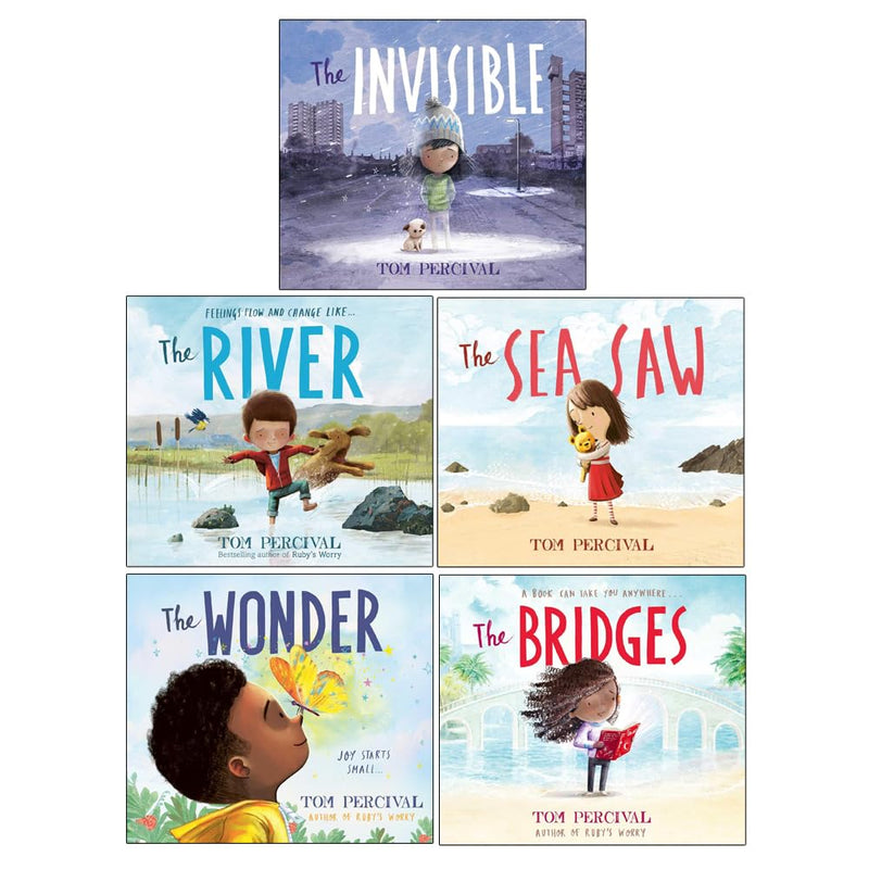 The Sea Saw & The Invisible & The River 5 Books Collection Set by Tom Percival - Fiction - Paperback
