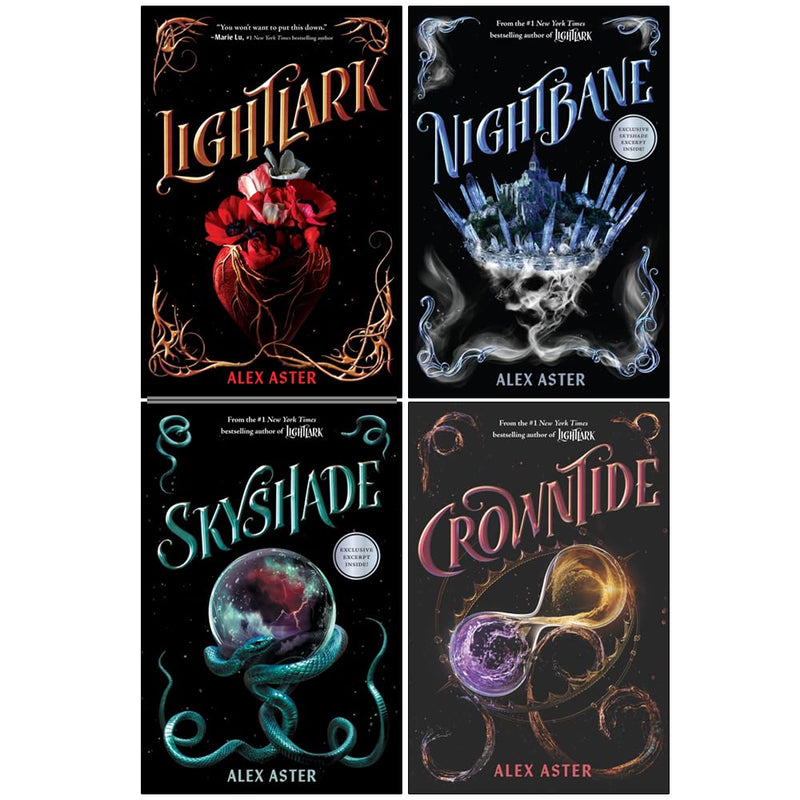 The Lightlark Series 4 Books Collection Set By Alex Aster (Nightbane, Sky Shade, Lightlark & Crowntide) - The Book Bundle