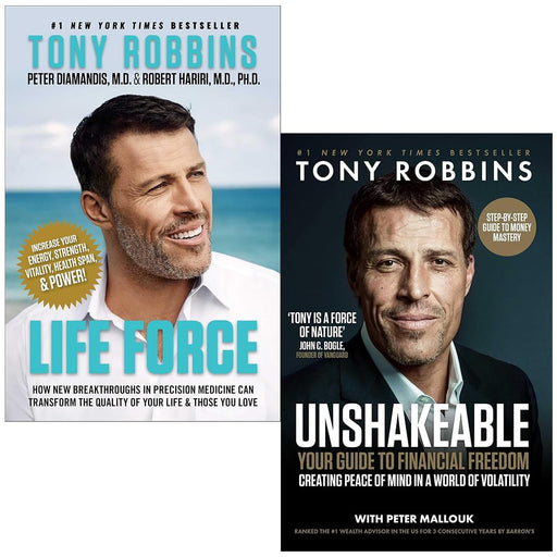 Tony Robbins 2 Books Collection Set (Life Force & Unshakeable: Your Guide to Financial Freedom) - The Book Bundle