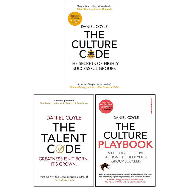 The Culture Code, The Talent Code, The Culture Playbook 3 Books Collection Set by Daniel Coyle - Non Fiction - Paperback