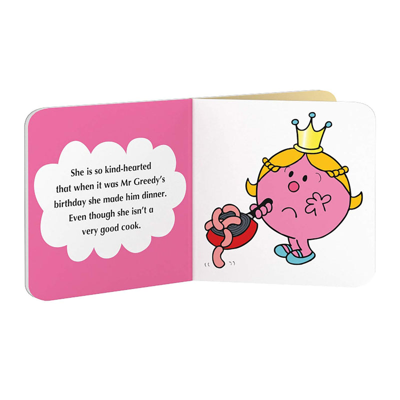 Six colorful toddler board books from the Little Miss Pocket Library by Roger Hargreaves, featuring popular character illustrations.
