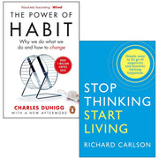 Stop Thinking Start Living, The Power of Habit 2 Books Collection Set - The Book Bundle