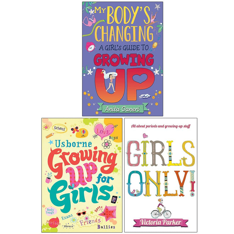 A Girl's Guide to Growing Up, Growing Up for Girls and Girls Only! All About Periods and Growing-Up Stuff 3 Books Collection Set - The Book Bundle