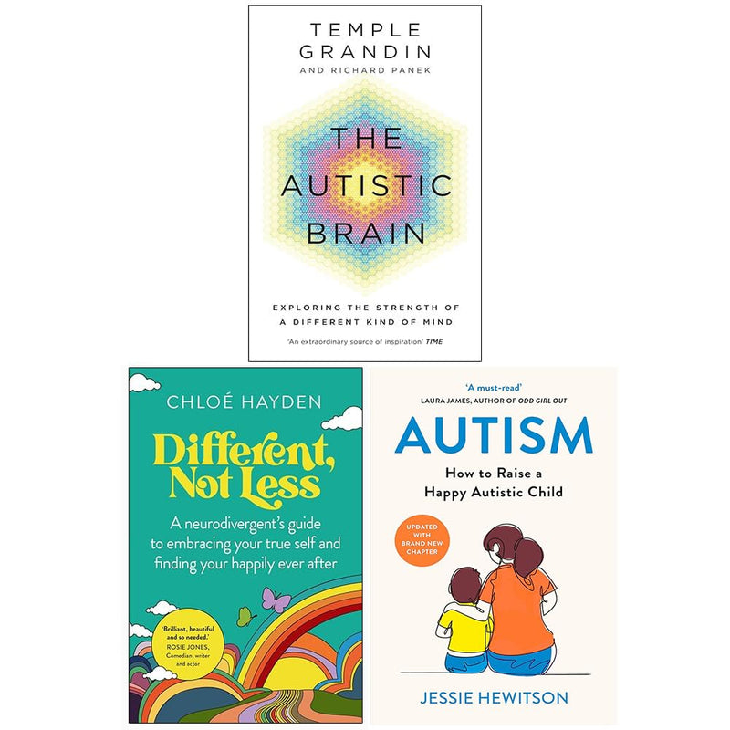 The Autistic Brain and Different Not Less 3 Books Collection Set by Temple Grandin - Non Fiction - Mixed Format