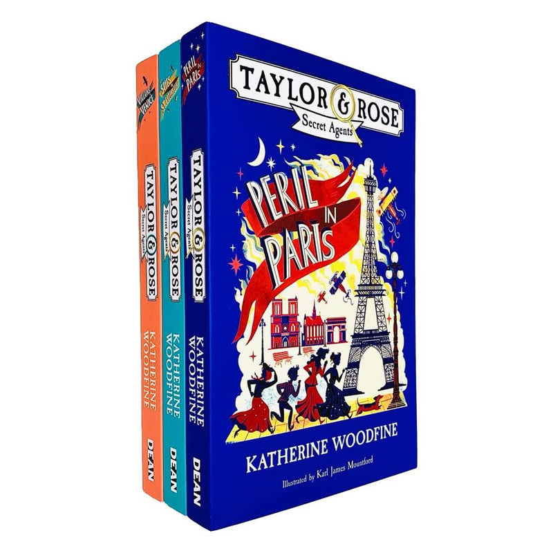 Taylor and Rose Secret Agents Series 1 - 3 By Katherine Woodfine (Peril in Paris , Spies in St. Petersburg, Villains in Venice) - The Book Bundle