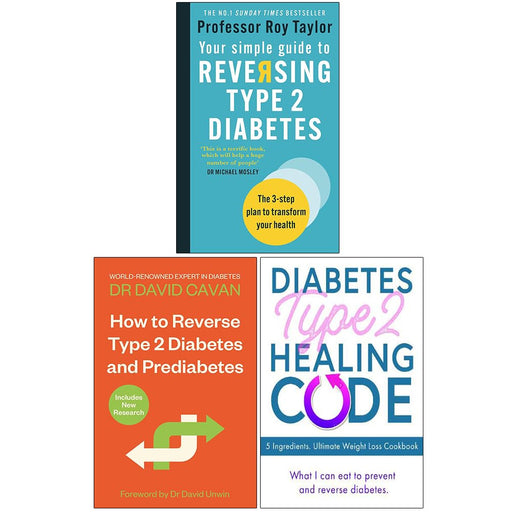 Your Simple Guide to Reversing Type 2 Diabetes, How To Reverse Type 2 Diabetes and Prediabetes & Diabetes Type 2 Healing Code 3 Books Collection Set - The Book Bundle