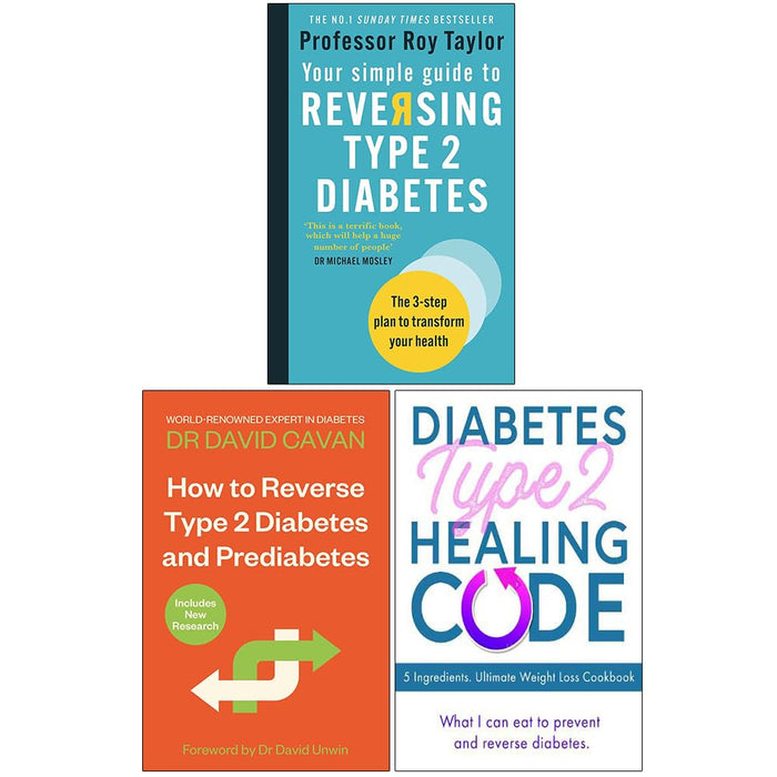 Your Simple Guide to Reversing Type 2 Diabetes, How To Reverse Type 2 Diabetes and Prediabetes & Diabetes Type 2 Healing Code 3 Books Collection Set - The Book Bundle