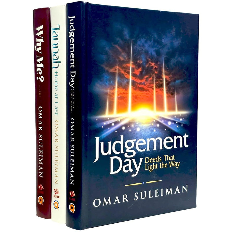Set of three hardcover books from Omar Suleiman's Judgement Day Collection, featuring non-fiction themes on faith and spirituality.