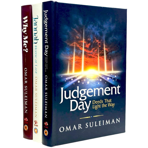 Set of three hardcover books from Omar Suleiman's Judgement Day Collection, featuring non-fiction themes on faith and spirituality.