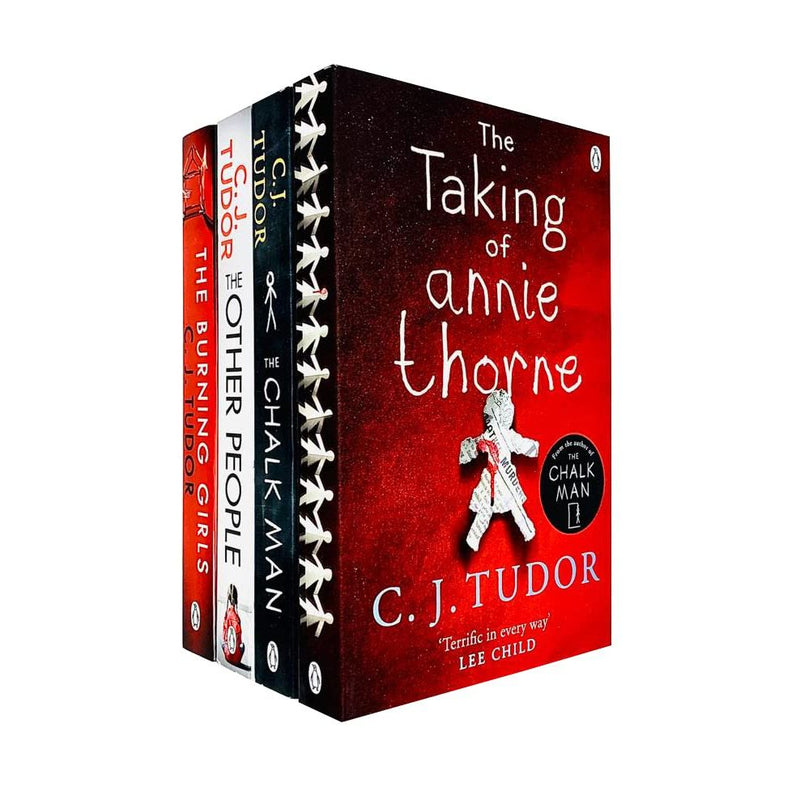 C J Tudor Collection 4 Books Set (The Chalk Man, The Taking of Annie Thorne, The Other People, The Burning Girls) - The Book Bundle