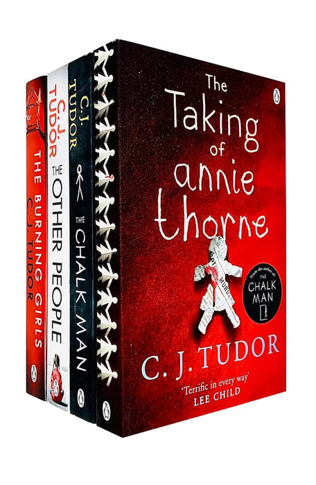C J Tudor Collection 4 Books Set (The Chalk Man, The Taking of Annie Thorne, The Other People, The Burning Girls)