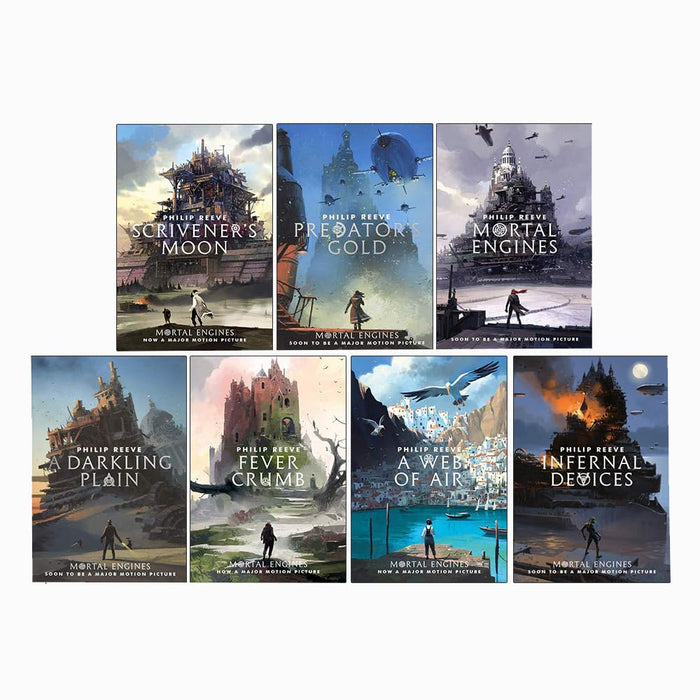 Mortal Engines Collection Philip Reeve 7 Books Collection Set (Predator's Gold, Mortal Engines, Fever Crumb)