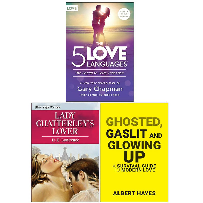 The 5 Love Languages, Lady Chatterley's Lover & Ghosted Gaslit Glowing Up 3 Books Collection Set - Fiction - Paperback