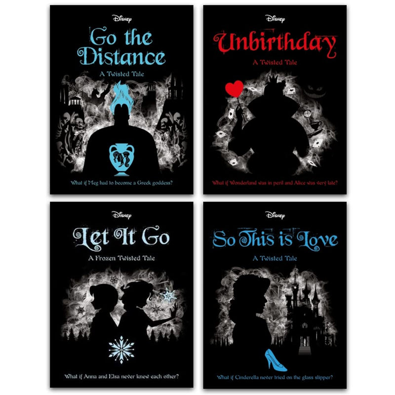 Set of four Disney Twisted Tales collection books featuring Disney Princess Cinderella and others, by Elizabeth Lim.