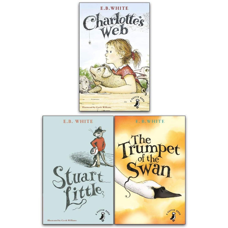 E. B. White Collection 3 Books Set (Charlotte Web, Stuart Little, The Trumpet of the Swan) - The Book Bundle
