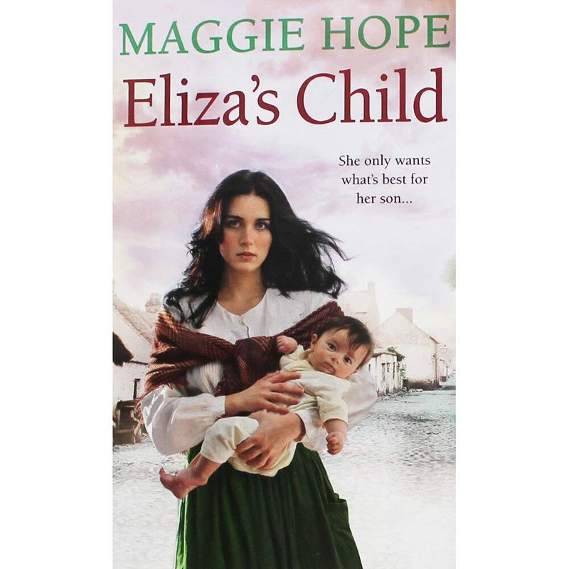 Cover image of "Eliza's Child" paperback novel by Maggie Hope, published by Ebury Press, featuring a woman and a rural scene.