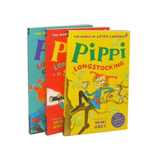 Pippi Longstocking 3 books collection set by mini grey - The Book Bundle