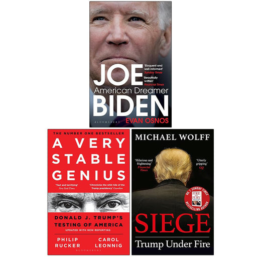 Joe Biden American Dreamer, A Very Stable Genius & Siege Trump Under Fire 3 Books Collection Set - The Book Bundle