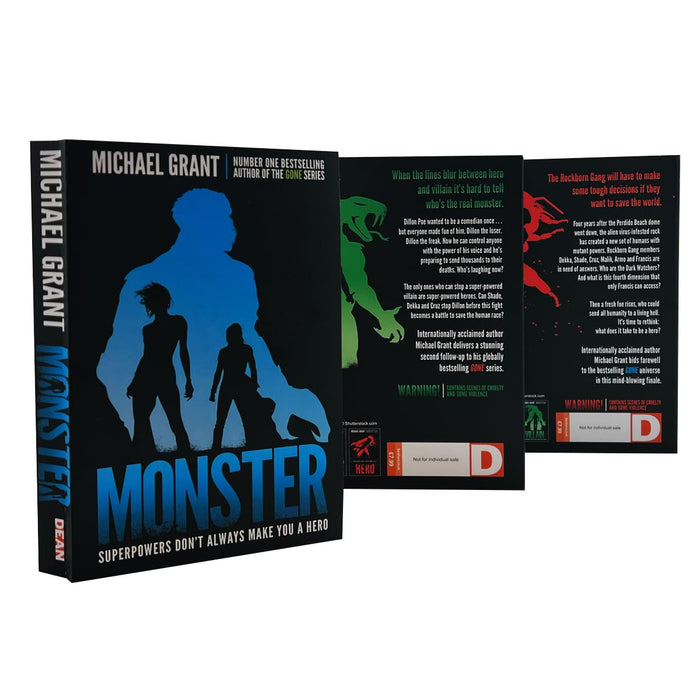 Michael Grant The Monster Series 3 Books Collection Set Monster, Villain & Hero - The Book Bundle