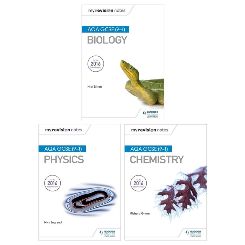 My Revision Notes: AQA GCSE (9-1) 3 Books Collection Set (Biology, Physics and Chemistry) - The Book Bundle