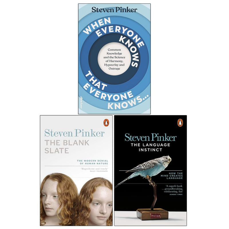 Steven Pinker Collection 3 Books Set (When Everyone Knows That Everyone Knows, The Blank Slate and The Language Instinct) - The Book Bundle