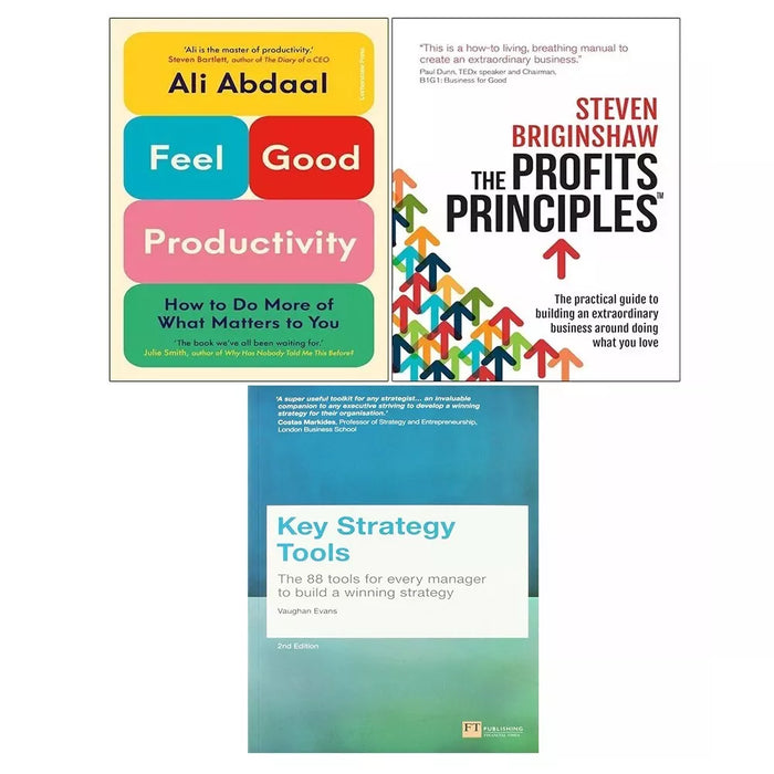 Key Strategy Tools, Feel-Good Productivity (HB), Profits Principles 3 Books Set - The Book Bundle