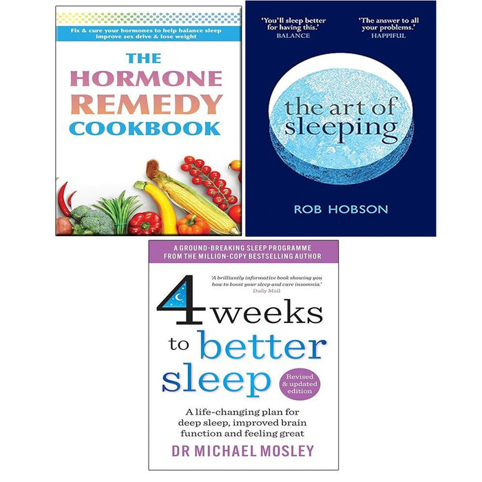 Hormone Remedy, 4 Weeks to Better Sleep, Art of Sleeping Dr Michael Mosley 3 Books Set - The Book Bundle