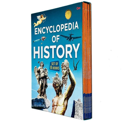 Encyclopedia Of History Collection Of 8 Books Set ( Ancient History, Prominent Civilisations, French Revolution, World War ) - The Book Bundle