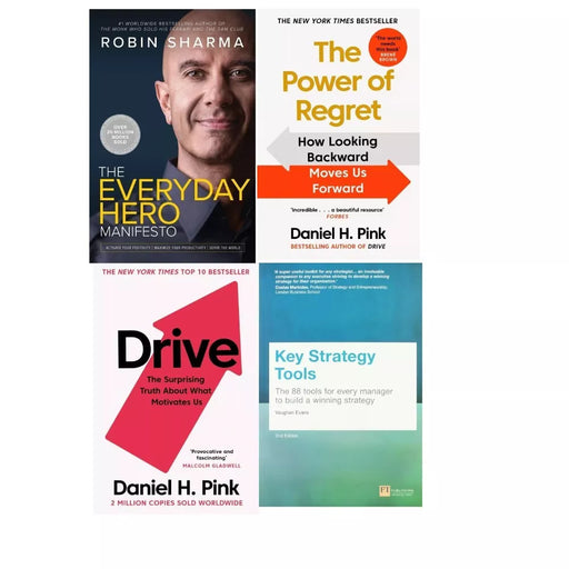 Key Strategy Tools, Everyday Hero Manifesto, Power of Regret, Drive 4 Books Set - The Book Bundle