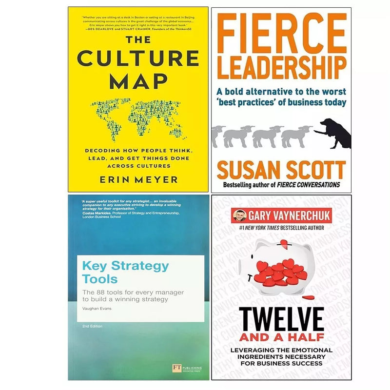 Key Strategy Tools, Culture Map,Twelve and Half(HB), Fierce Leadership 4 Books Set - The Book Bundle