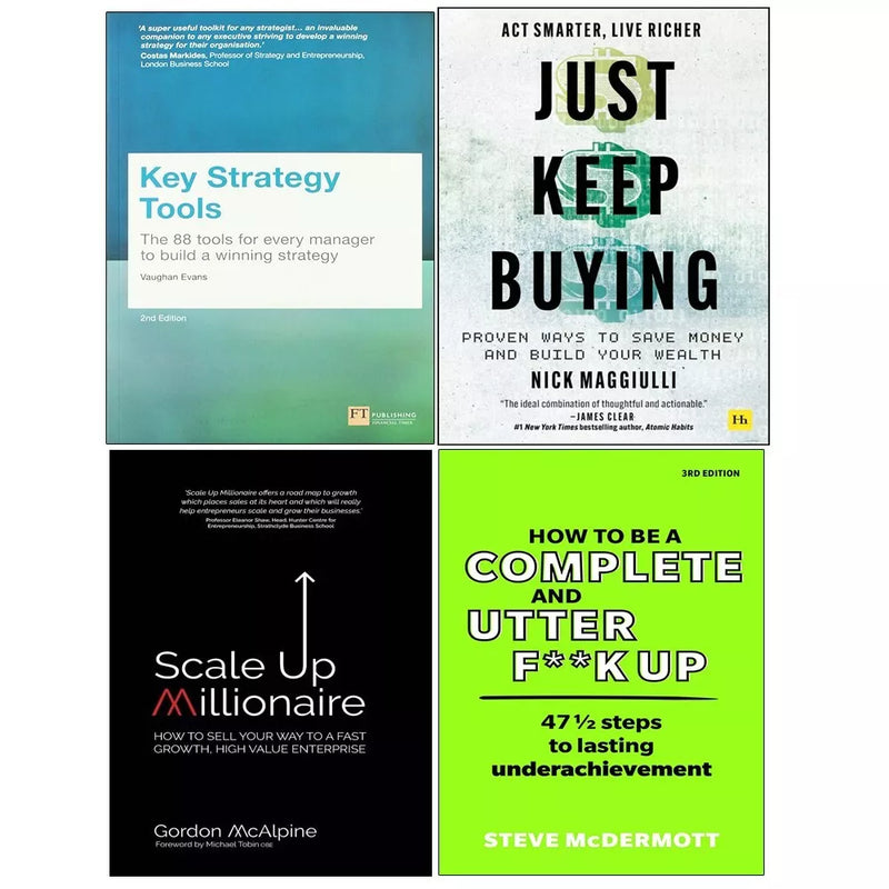 Key Strategy Tools, How to be Comple, Just Keep Buying, Scale Millionaire 4 Books Set - The Book Bundle