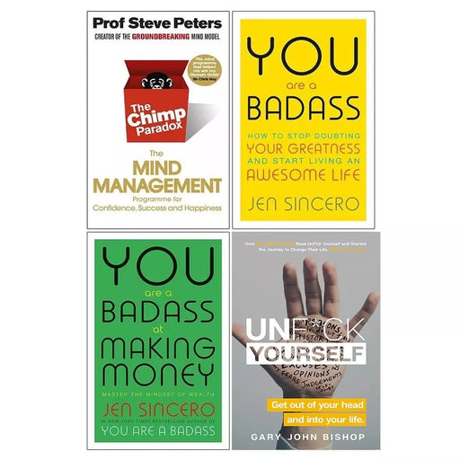Chimp paradox, you are a badass, badass at making money, unf*ck yourself 4 books collection set - The Book Bundle