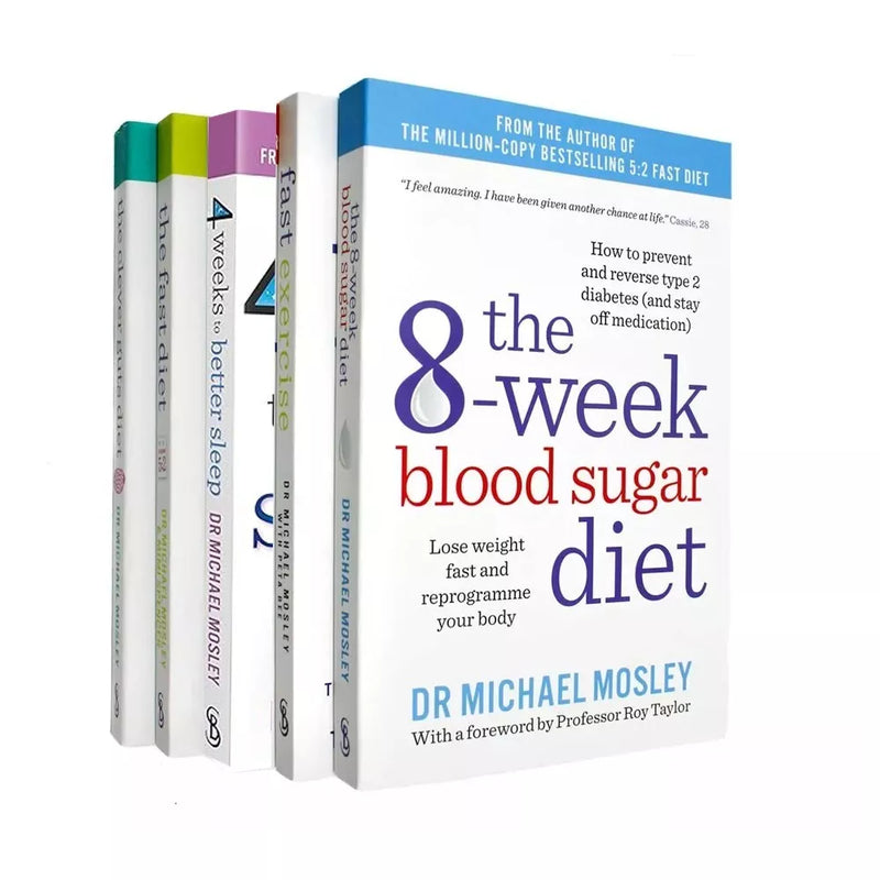 Dr Michael Mosley Collection 5 Books Set (The 8-Week Blood Sugar Diet, 4 Weeks to Better Sleep) - The Book Bundle