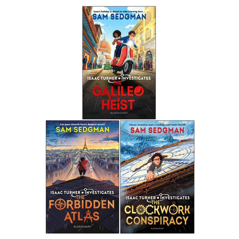 Isaac Turner Investigates Series 3 Books Collection Set by Sam Sedgman (The Galileo Heist, The Forbidden Atlas & The Clockwork Conspiracy) - The Book Bundle